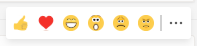 Print barra de reações emoji conversa Teams